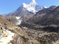 Trail Tengboche to Pangboche Trail Tengboche to Pangboche