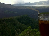 Ubud Arts Village and Batur Volcano scenery Ubud Arts Village and Batur Volcano scenery
