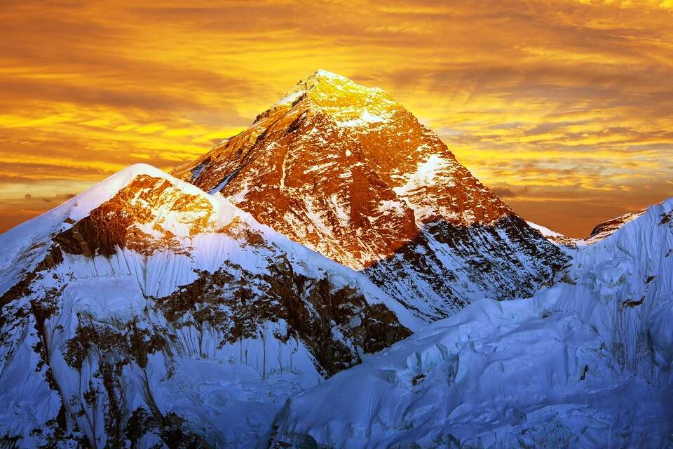 Evening Colored View Of Everest From Kala Pathar