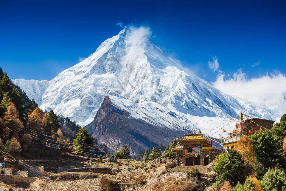 Himalayas Mountain Landscape. Mt. Manaslu