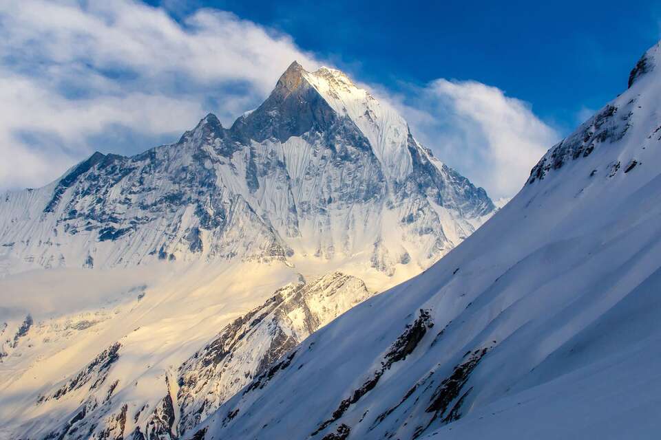 Machhapuchhre, the Fishtail peak, in the Annapurna Himalaya