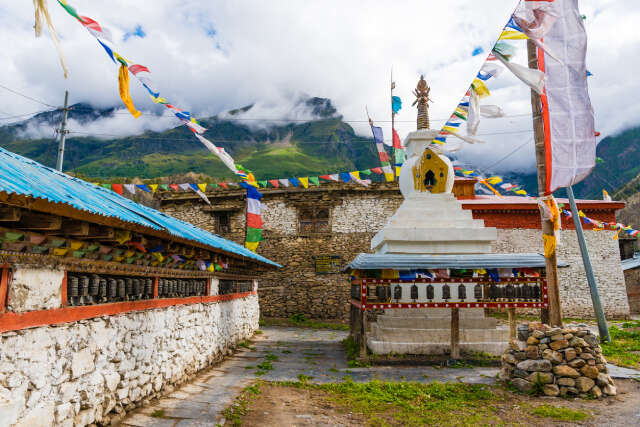 Prayer Wheels In Manang Village, Annapurna Conservation Area