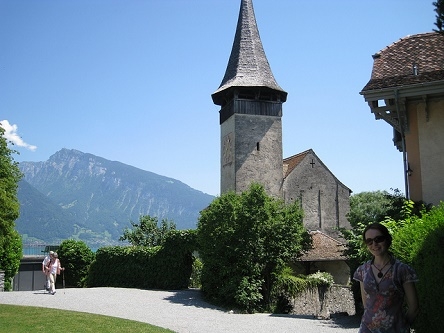 spiez castle entrance switzerland