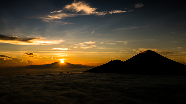Sunrise Mount Batur Volcano Climbing Photos