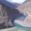 The Confluence Of Indus And Zanskar Rivers