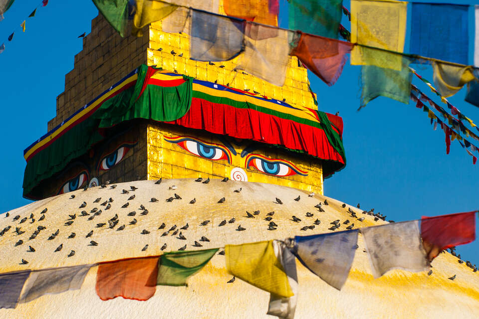 The Great Stupa Bodnath In Kathmandu
