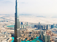 Burj Khalifa Aerial (tallest Building In The World)
