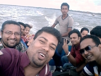 Babbu Crossing Padma River With His Musicians